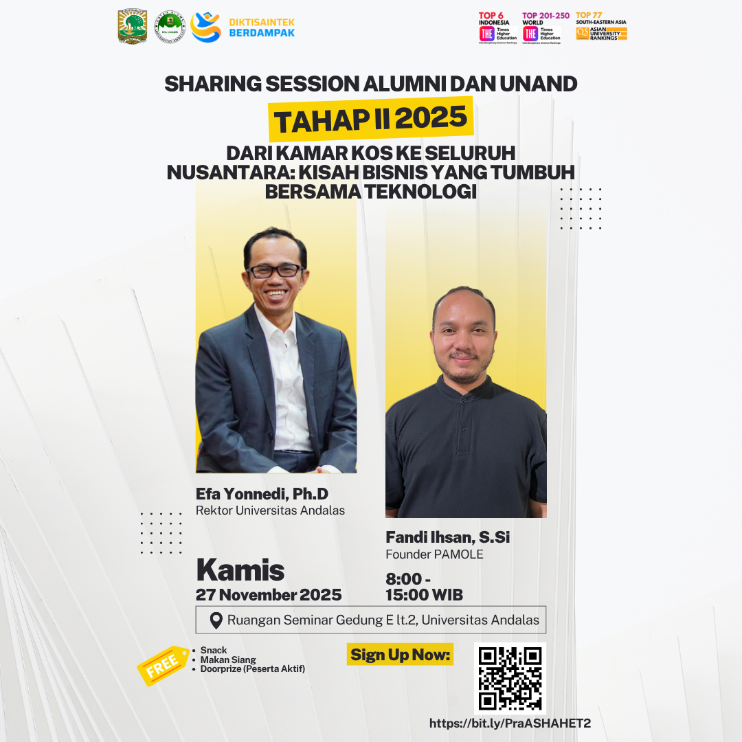 Kisah Inspiratif Motivasi Alumni Universitas Andalas Bapak Fandi Ihsan, S.SI